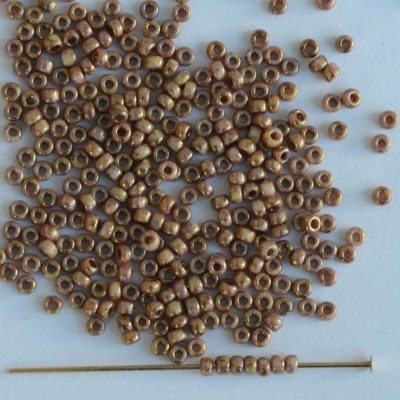 Miyuki Seed 55052 Brown Size 11 Lila Gold Lustre Bead Czech 03000- 1569510g